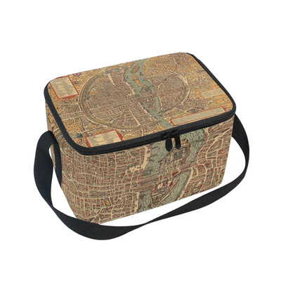 

ALAZA Lunch Box Insulated Lunch Bag Large Cooler Tote Bag Wold Map Pattern for Men Women Girls Boys