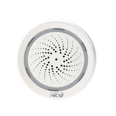 

NEO NAS-AB02W WiFi Alarm Remote Control USBBattery Powered Home Hotel Office 100 db Loud Siren