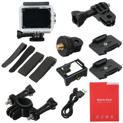 

Basic Action Camera 30M Waterproof Underwater Sport Cameras 1080P Deportiva Sport DV Camcorder with Rechargeable Batteries&Mou