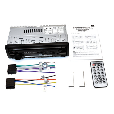 

CarRadioStereoPlayerBluetoothAUX-INMP3FMUSB1DinRemoteControlHands-freeCallAutoMP3AudioPlayer
