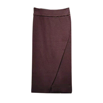 

Autumn New Package Hip Wool Skirt Knit Material Comfortable Breathable Warm Slimming High Waist Step Skirt