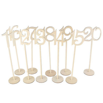 

Wooden Wedding Supplies Wedding Tableware Digital Figure Card Digital Seat Decoration Props Ornaments Wooden Seat Card Number