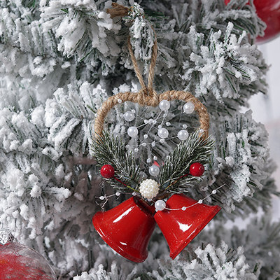 

Christmas Tree Bell Pendant New Year Cute Ornaments Christmas Bells Wrought Iron Painted Bells Hanging