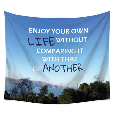 

Scenic Wall Hanging Tapestry Home Bedroom Decorative Mat Inspire Sentence Motivational Wall Hanging Tapestry Beach Throw Blanket