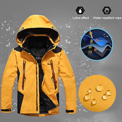 

Toponeto Men Winter Hooded Softshell Windproof Waterproof Soft Coat Shell Jacket