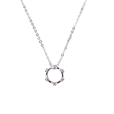 

Pendents Elegant Princess Crown Zircon Necklace Silver Jewelry Crown Pendant Necklace for Women