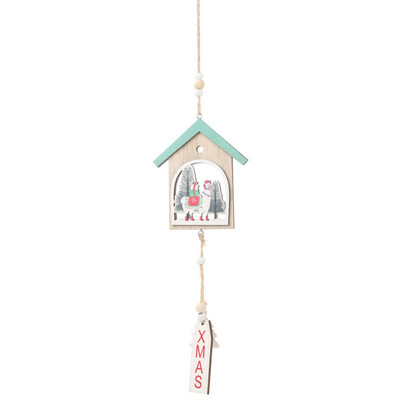 

Christmas Wooden House Ornament Xmas Tree Decorative Hanging Tags Pendant Decor Christmas Decorations