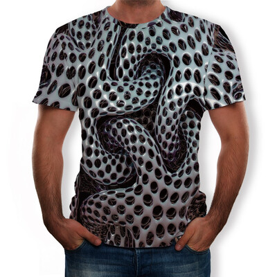 

Toponeto Mens Summer New Style 3D Printed Short Sleeves Fashion Comfort Blouse Top