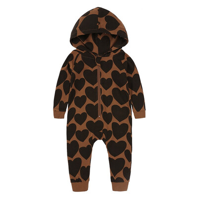 

Baby Rompers Newborn Cotton Boys Girls Palysuit Baby Long Sleeve Hooded Rompers Autumn New Casual Wear Baby Clothing 3-24M