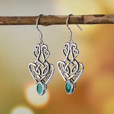 

Vintage Flower Green Crystal Long Copper Drop Earrings for Women Brides Wedding Hanging Dangle Earrings Jewelry