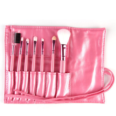 

7 Pcs Makeup Brush Set Tools Make-up Toiletry Kit Soft Make Up Brush Set Professional Case LY6