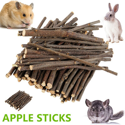 

Hamster Chew Toy Apple Wood Sticks Twigs Cleaning Teeth Pet Playing Small Pets Rabbit Guinea Pig Parrot Toys