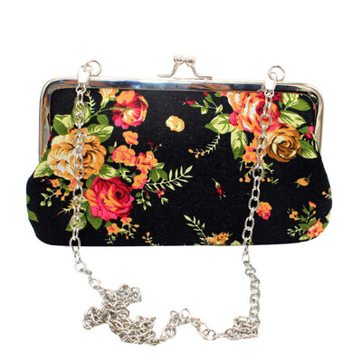 

Tailored Women New Phone Bag Retro Canvas Rose Wallet Fashion Clutch Simple Coin Purse