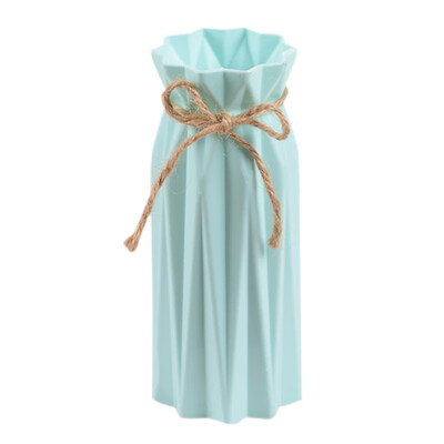 

1PC Plastic Origami Vase With Twine Portable Household Dried Flower Arrangement Container For Desktop Nordic Decoration