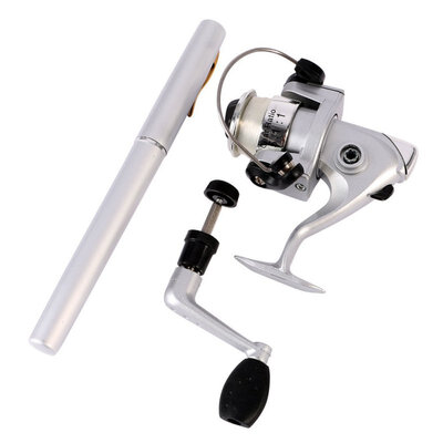 

Outdoor Mini Camping Travel Baitcasting Telescopic Pocket Pen Shape Fishing Rod Reel Fishing line