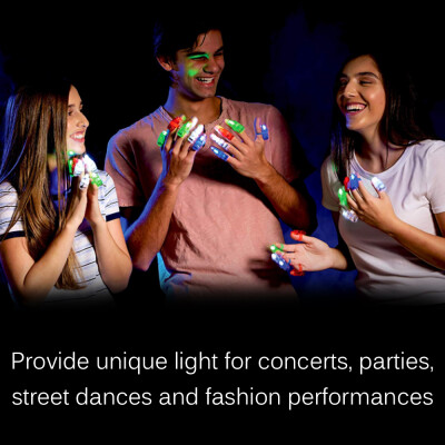 

Fashion LED Laser Finger Beams Finger Ring Rainbow Color Lights Beam Toy for Birthday Christmas Halloween Party 10PCSlot 3 red 3