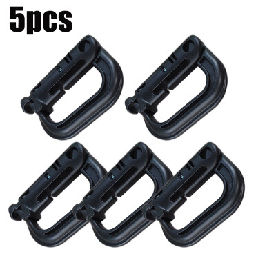 

5pcs Carabiner D-Ring Locking Ring Mount Snap Hook Buckle For Camping 5537cm