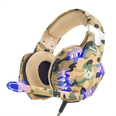 

KOTION EACH G2600 Stereo Gaming Headset Noise Cancelling Headphones Over Ear Wired Earphone with Mic LED Lights Volume Control for
