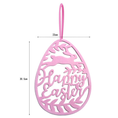 

Non-woven Fabrics Letter Egg Ornaments for Wedding Easter Party Hanging Decoration Easter Wall Door Hanging Decoration