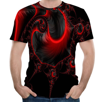 

Mens T-Shirt Round Neck 3D Printed Loose Casual Short Sleeve T-Shirt Slim Tops
