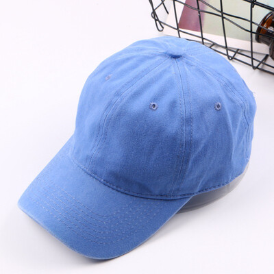 

Korean version of baitou do old baseball cap water wash denim eaves hat female male students street hipster hat summer