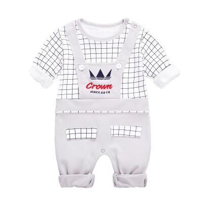 

Toddler Baby Boy Strap Design Long Sleeve Romper Kids Girl Bodysuit Infant Jumpsuit Newborn Clothes