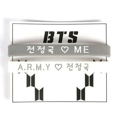 

KPOP BTS Bangtan Boys One Pair Silicone Bracelet JUNG KOOK V Sports Bracelet Trend Wrist Strap ARMY Hot Gift