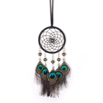 

Gobestart Handmade Lace Dream Catcher Feather Bead Hanging Decoration Ornament Gift