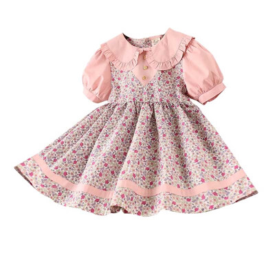 

Summer princess dress Cotton baby girl Floral dress 1-6Y High Quality baby girl infant dress