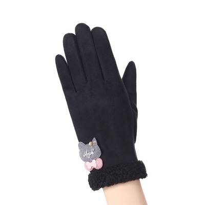 

New Fashion Winter Women Gloves Touch Screen Warm Thick Velvet Lady Full Finger Gloves