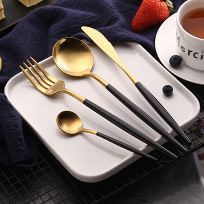 

Stainless Steel Flatware Cutlery Set Kitchen Cutter Fork Spoon Teaspoon 4PcsSet