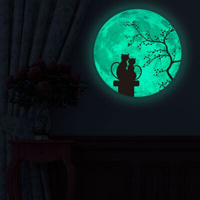 

Cartoon Luminous Wall Sticker Glow in the Dark Wall Stickers Home Room Decoration Sticker Decal Kissing Couples Fairy Moon Star