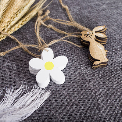 

Toponeto Easter Decorations Wooden Flower Shapes Ornaments Craft Gifts
