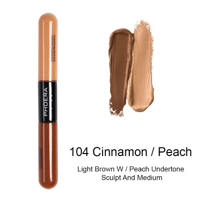 

Double End 3D Bronzer Highlighter Stick Face Makeup Concealer Pen Foundation Stick Cream Texture Contour Pencil Face Highlighter