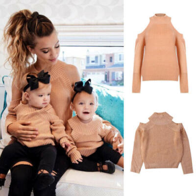 

Family Matching Clothes Mom Daughter Pullover Winter Cotton Long Sleeve Sweater