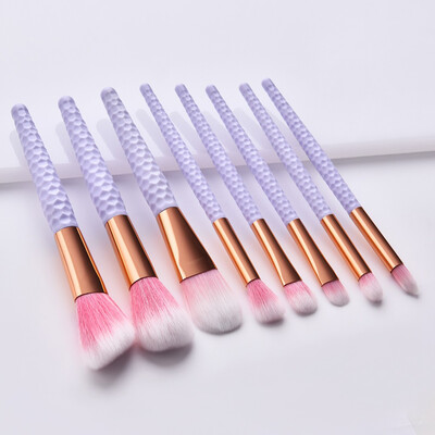 

Gobestart 8 Pcs Makeup Brushes With A Honeycomb Eye Shadow Makeup Brush Set