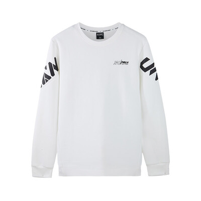 

Xtep sports casual sweater men 2018 autumn new fashion trend loose comfortable round neck sweater male 882429059402 white L