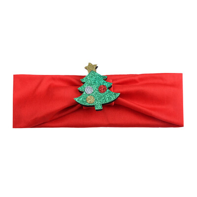 

Baby girl headband Infant hair cloth bow newborn Headwear Christmas headwrap Gift Toddlers bandage Ribbon tree Santa Claus