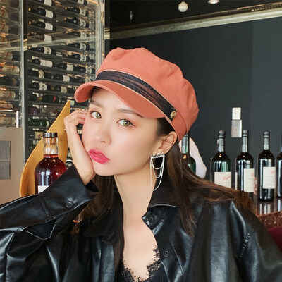 

Beret autumn thin Korean version of 100 navy hat art octagonal hat British network celebrity hat duck tongue hat woman tide