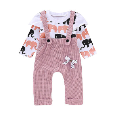 

Spring newborn baby girls clothes sets cute suit long T-shirt pants suit baby girls outside wear sports suit clothing sets