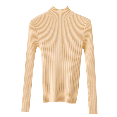 

Autumn And Winter Turtleneck Collar Long Sleeve Sweater Women Solid Color Slim Pullover Casual Knitted Bottoming Shirt Sweaters