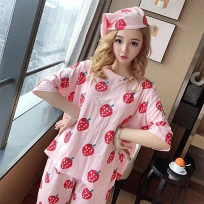 

3 Pcs Women Sleepwear Nightgown Pajama Set Tops with Pants Girls Femme Autumn Cartoon Plus Size Women Nightgown Wholesale W1