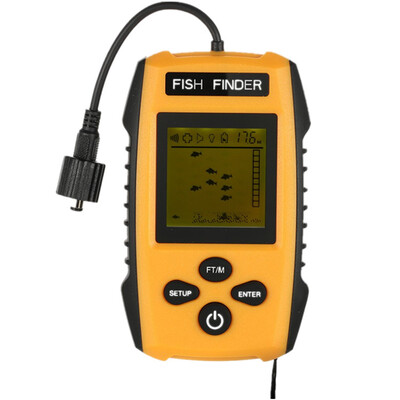 

100M Portable Fish Finders Fishing Tools Echo Sounder Fishing Sensor LCD Backlit Screen Display