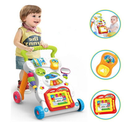 

YIWULABaby Kids Cartoon Walker Stroller Multifunctional Baby Toddler Musical Toy