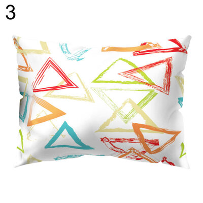 

Colorful Geometric Symbol Pillow Case Waist Throw Cushion Cover Bedroom Decor