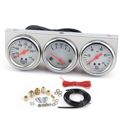 

Car Water Oil Temperature Pressure Volts Gauge Meter 12V 100 Psi Set Accessories