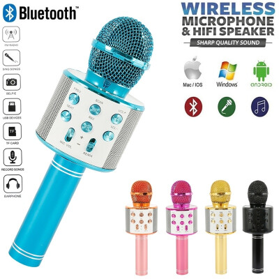 

GIFT Handheld Wireless Bluetooth Karaoke 858 Microphone USB KTV Player MIC Speaker