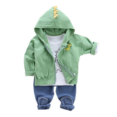 

Autumn Baby Boy Clothes Long Sleeve Cartoon Dinosaur Print T-shirtHoodie SweatshirtPants Trousers Casual Outfits 3pcs