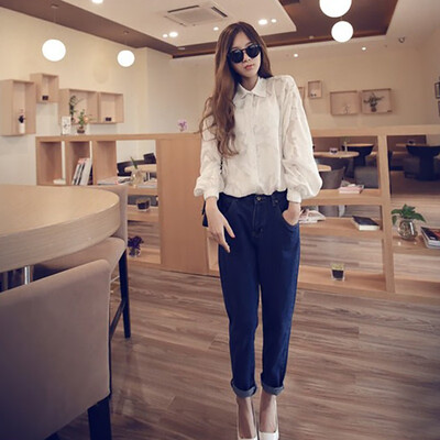 

Zipper Harem Pants Jeans Women Loose Casual High Waist Cowboy Long Pants Denim Streetwear