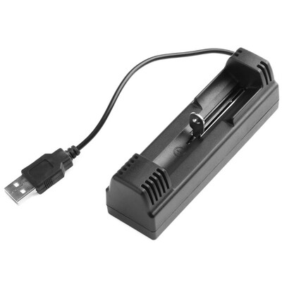 

18650 Lithium Polymer Battery Charger Single Slot Usb Port Battery Charger Portable Battery Charger